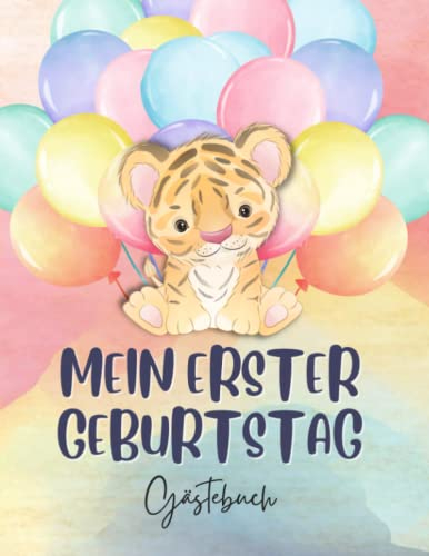 Mein erster Geburtstag GÄSTEBUCH: Geburtstagsfeier Gästebuch und Andenken | Platz für kreative Gestaltung | für 40 Gäste