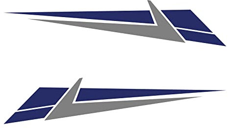 Gesar Adesivo per camper - Strisce Adesive per Camper - Adesivi Decorativi per Ambedue le Fiancate - Accessori per camper - Adesivi per camper - Decalcomanie per Camperisti in Vinile (Blu - Grigio)