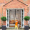 Fly Screens for Doors Black 130x200cm Heavy Duty Patio Insect Door Screen with Powerful Magnets&Full Frame Magic Tape Keep Bugs Out&Lets Fresh Air in