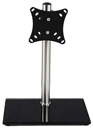 Universal Computer Monitor Base Bracket, Moving Up and Down LCD TV Bracket, Vertical Tempered Glass Base Bracket, Suitable for 14-27 Inches