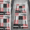 Ymural Patchwork Läufer Flur Teppich Meterware Teppichmatten 100x250CM Grau Rosa Kücheläufer rutschfest Lang Teppichläufer Waschbar Kurzflor Polyester Korridor