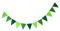 Grün Wimpelkette.Grün Wimpel.12 dreieckige Fahnen pro Banner,Filzbanner für Geburtstags Feier Hochzeit Dekoration (2,5m)