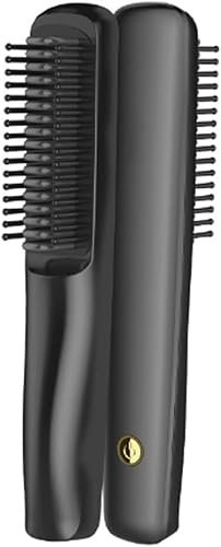 NANZU Alisador de Barba rápido para Hombres, Peine Estilo Pelo, Carga USB inalámbrico, Cepillo alisador de Pelo, peines eléctricos
