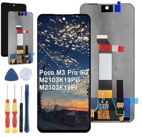 Yuxyiony Reemplazo de Pantalla para Xiaomi Poco M3 Pro 5G M2103K19PG M2103K19PI Pantalla LCD de reparación y Accesorios de Herramientas de Repuesto