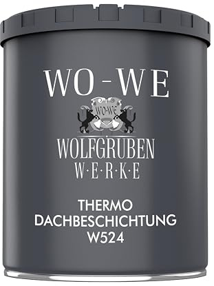WO-WE Thermo Dachfarbe Sockelfarbe Dachsanierung Dachziegel Farbe W524 Weiss ähnl. RAL 9010-750 ml