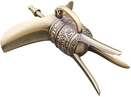 Zerodeko 3piezas Vintage Chinese Wine Goblet Creative Alloy Retro Decor for Weddings and Parties