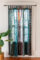 KRAAFTY Lichtfilternde Vorhänge, Seidenmischung, Sari-Vorhänge für Fenster und Türen, elegante Trennwand und Heimbüro-Dekoration, Betthimmel, verschiedene Drucke, 213 x 111 cm, Blau