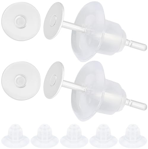 Beebeecraft 1 Box 200 Stück Ohrring Cabochon Fassungen 925 Sterlingsilber Plattiert 4 mm Blanke Ohrstecker Lünettenpfosten Für Selbstgemachte Ohrstecker Schmuckherstellung