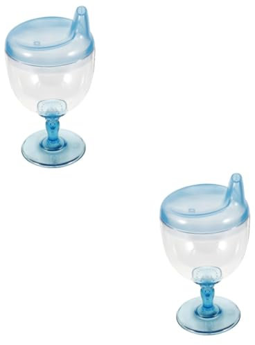 ifundom 2 Bicchieri A Calice Per Bottiglie D'Acqua Per Bambini Di 36 Mesi Tazze Per Acqua Per Bambini Tazze Per Bambini Tazze Per Neonati Tazze Per Bere Per Bambini 36-48 Mesi Tazza