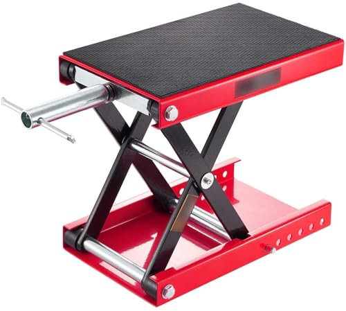 Genérico Gato Hidráulico de Motocicletas Portátil Plataforma Elevadora de Tijera Carga 500 kg Soporte para Motocicletas Soporte de Moto para Aparcar o Reparar Taller Garaje