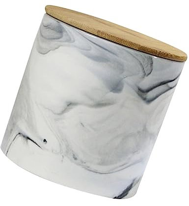 Alipis Marble Pattern Ceramic Food Storage Jar Lids Airtight Canister for Coffee Beans Tea Biscuits More
