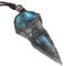 KYEYGWO Natural Labradorite Pendant Necklace with Adjustable Cord, Crystal Raven Skull Necklace Gothic Viking Jewellery Gifts for Men Women
