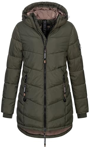 Sublevel Damen Winter Jacke Mantel Parka Steppjacke Steppmantel Wintermantel