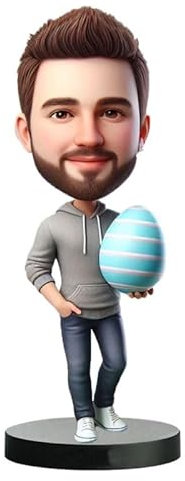 mydedor Individuelle Wackelkopf-Figur-Puppe, Erntedankfest männlicher Wackelkopf, Figuren handgefertigt, personalisiertes Skulptur-Geschenk