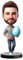 mydedor Individuelle Wackelkopf-Figur-Puppe, Erntedankfest männlicher Wackelkopf, Figuren handgefertigt, personalisiertes Skulptur-Geschenk