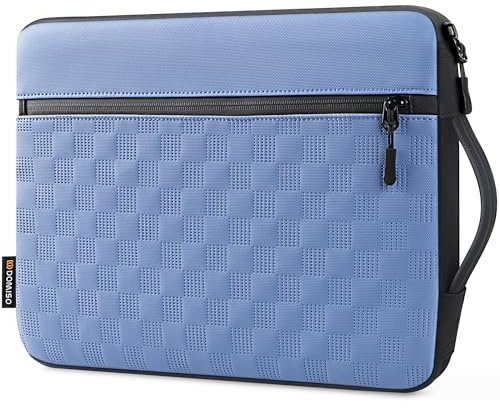 DOMISO 14 Inch Laptop Sleeve Case – Premium Waterproof & Shockproof Protective Cover for MacBook Pro M3/M2/M1 (A2779, A2442) & 14 MacBook Air | Slim Fit with Front Pocket & Carry Handle ，Blue