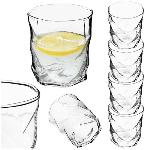 KADAX Lot de 4 verres de 330 ml, verres à eau, à cocktail, verres à jus, verres à boissons pour jus, eau et cocktails