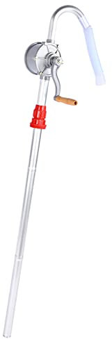 Keenso Drum Pump, Aluminum Alloy Hand Crank Barrels Pump 29L/min for Lubricating Oil Transfer, 5 to 55 Gallon Drums Small Tanks