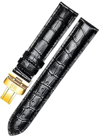 CWZZWS Lederband kompatibel mit Tissot le locle t41 T006 PRC200 Uhrengurtband Gürtband Armband 1853 Uhrenbandmänner 19mm 20 mm 21 mm 22 mm (Browngold Verschluss, 19mm)