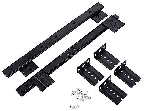 DIYEAH Keyboard Drawer Slide Track and Keyboard Rail Bearing Heavy Duty Black 27cm Pair Suitable for Office Computer Desk