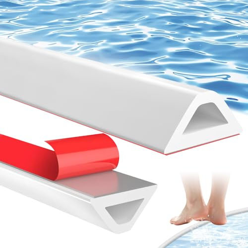 Niuny Schwallschutzleiste Dusche Selbstklebend 4M Schwallschutz Dusche Wasserstopper Tropfkante Duschschwelle Wassersperre Silikon Scheuerleiste Badewanne Dusches Wasserdamm für Bad und Küche