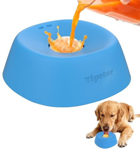 Yipetor Bol de Léchage Chien pour Friandises Liquides, Gamelle Anti Glouton Chien pour Bouillon d'os pour Chien, 3/4 Tasse de Yaourt, Jouet à Lécher pour Chien de Petite, Moyenne et Grande Race
