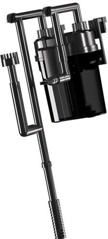 Limtula Filtro per Acquario Montato A Parete Spaziale con Supporti Filtrazione A Flusso Regolabile Filtro Acquario Pesce con Outlet Tubo Doccia