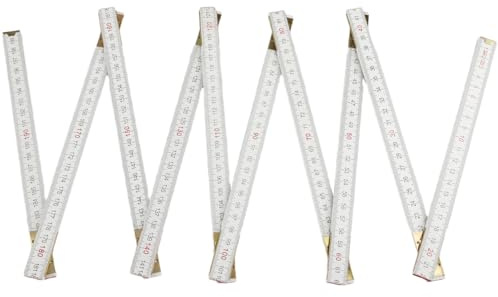 Tabanzhe 2m 10-Fold Oil Tank Measuring Stick, Portable Wooden Fuel Tank Dipstick Ruler with Dual Scale (cm/inch), Durable Folding Oil Level Gauge for Deep Storage Residential Commercial Use