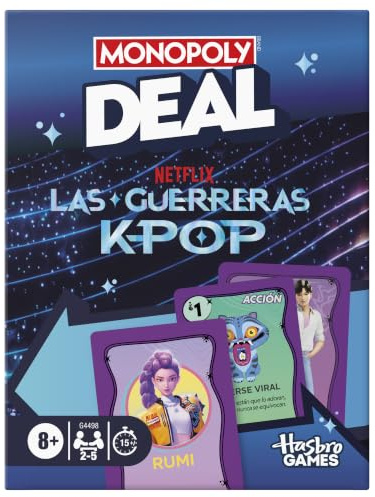 Monopoly Deal Kartenspiel: KPOP Demon Hunters | Familienspiele für Kinder, Jugendliche und Erwachsene | 2 bis 5 Spieler | 15 Min. | Ab 8 Jahren