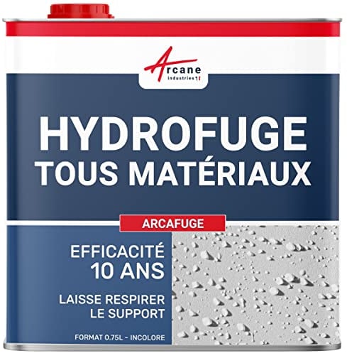 Imperméabilisant hydrofuge toiture, façade, béton poreux : Arcafuge - 0.75 L (jusqu'à 3.75 m²) - ARCANE INDUSTRIES