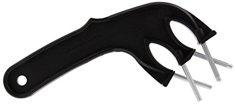 Edgemaker Knife Sharpener Pro 331- Perfect for Sharpening and Honing Any Blade: Straight, Wavy, and Serrated - Leaves a Smooth, Hard Blade - Durable, Portable, Secure, Easy to Use - Black