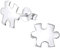 Jigsaw Puzzle Piece Earrings - 925 Sterling Silver