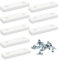 8 x Bodenabstandshalter/Möbelpads/Möbelfüsse zum Anschrauben | sossai® Möbelgleiter MG2 | Farbe: Weiß | Größe: 50x14x5 mm | Inkl. Schrauben