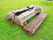 ABAKUHAUS Retro Outdoor-Tischdecke, Griechische Frau und Amphora, dekorative waschbare Picknick-Tischdecke, 145 x 305 cm, Sand Braun Schwarz