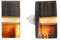 ANDANTE Premium Collection - Master of Zen - Echte Natur OSTSEE Bernstein Ohrstecker, reines 23 Karat Gold, 925 Sterling Silber, Schwarze Eiche ** Maui ** Zertifiziert - Gold des Meeres