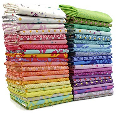 True Colors 2020 Half Yard Bundle (39 Stück) von Tula Pink for Free Spirit 18 x 44 Zoll (45,72 cm x 111,76 cm) Stoffschnitte DIY Quilt Stoff