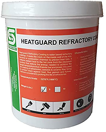 2,3 kg Feuerfeste Beschichtung Hitzeschutz für Keramikfaserisolierung in Schmiedeschmiede – Hochtemperatur-Hitzeschutz für Propangas-Schmiede, Ofen, Schmelzofen