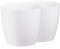 Tymar Pot de Fleurs, Pot de Plantes en Plastique, Lot de 2, Forme Ronde, Cache-Pot (Blanc, ø 9,5 cm)