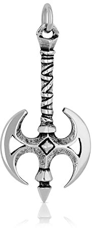 NKlaus Pendant Battle Axe Silver Pendant 925 Sterling Silver Unisex 4318