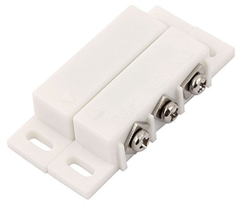 Ruilogod Interruptor de caña magnética Normalmente abierto CERRADO NC Sin puerta Alarma Security Security White