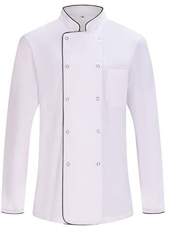 MISEMIYA - Chaqueta Cocinero Hombre - Chaqueta de Chef Hombre - Uniforme Hosteleria 682 - XXL, Chaquetas Cocinero 682B - Blanco