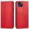 OKZone Kompatibel mit iPhone 13 Mini (5,4 Zoll) Hülle, Magnet Leder Tasche Handyhülle, Kartenfächer Schutzhülle, [Premium PU Leder] Flip Klappbare Stoßfeste Magnetische Standfunktion (Rot)