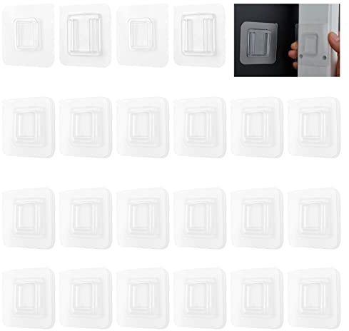 UFURMATE Doppelseitige Klebehaken, 20 Stück, selbstklebende Haken, wasserdicht, klebrig, Mehrzweckhaken, transparent, strapazierfähig, nagelfrei, selbstklebende Haken für Badezimmer, Küche