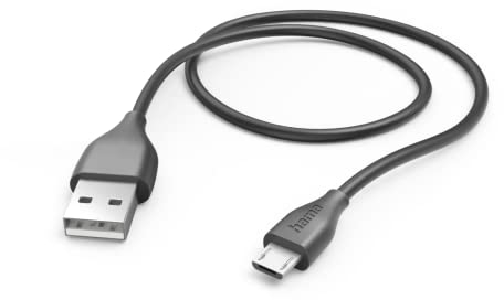 Hama Ladekabel USB A auf Micro USB, 1,5m (Schnellladung, Handy Ladekabel, Datenkabel, USB Kabel, Handykabel, Ladekabel USB Typ A, Micro-USB, maximal kompatibel) schwarz