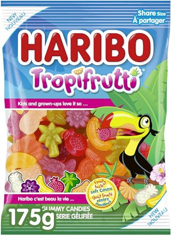 HARIBO Bonbon,Tropifrutti,Dragees,Bonbons,175 Gramme Total 1 Unité (Lot de 1)