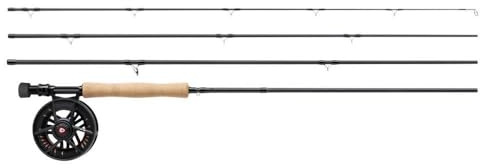 Greys Fin Fly Fishing Rod & Reel Combo | 4-Piece Fast Action Fly Rod With Fin Disc Drag Reel | Ready-To-Fish High-Performance Freshwater Combo | Includes Rod & Reel Case | 10' | 7/8 | 7 wt