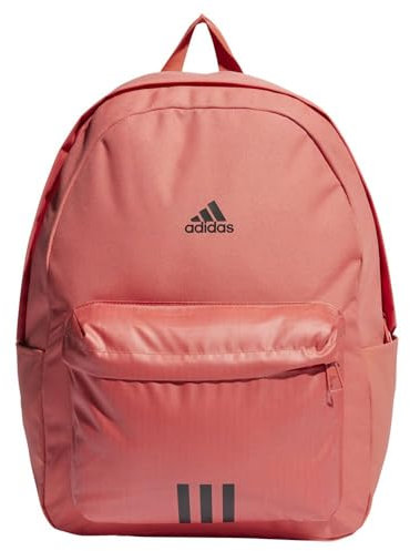 adidas Unisex Classic Badge of Sport 3-Stripes Backpack, Preloved Scarlet/Black, One size