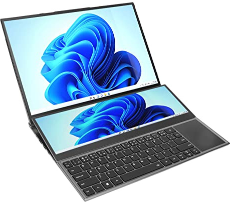Computer Portatile a Doppio Schermo da 16 Pollici, Memoria a Doppio Canale Batteria da 16 GB 64 GB 13600 mAh Computer Portatile a Doppio Schermo con Tastierino Numerico per la