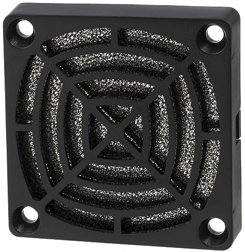 AERZETIX - C15115 - Rejilla de protección para Ventilador 60x60mm con Filtro de Polvo para Caja de Ordenador PC - Densidad de Filtro 45 ppi - en plástico - Color Negro