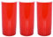 3 x Kompo-Öllicht Nr.6 Grablicht Trauerkerze Grabkerze - Rot - Höhe 14,5 cm